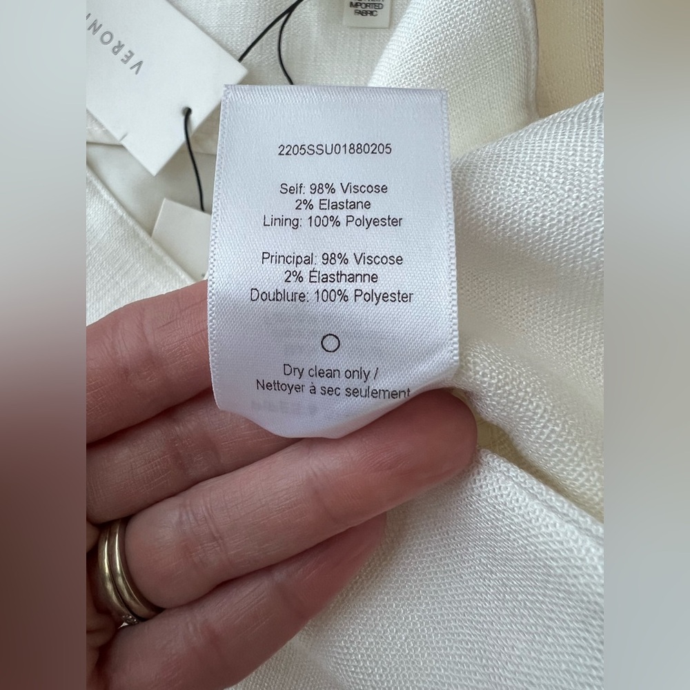 Veronica Beard Alicia High Rise Pleated Shorts In Off White Size 16 New - Picture 10 of 10